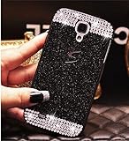 Samsung Galaxy S4 Case,Inspirationc® Slim PC Hard Case Handmade Bling Diamond Crystal Sparkle Glitter Rhinestone Hard Case Cover for Samsung Galaxy S4 SIV i9500--Black