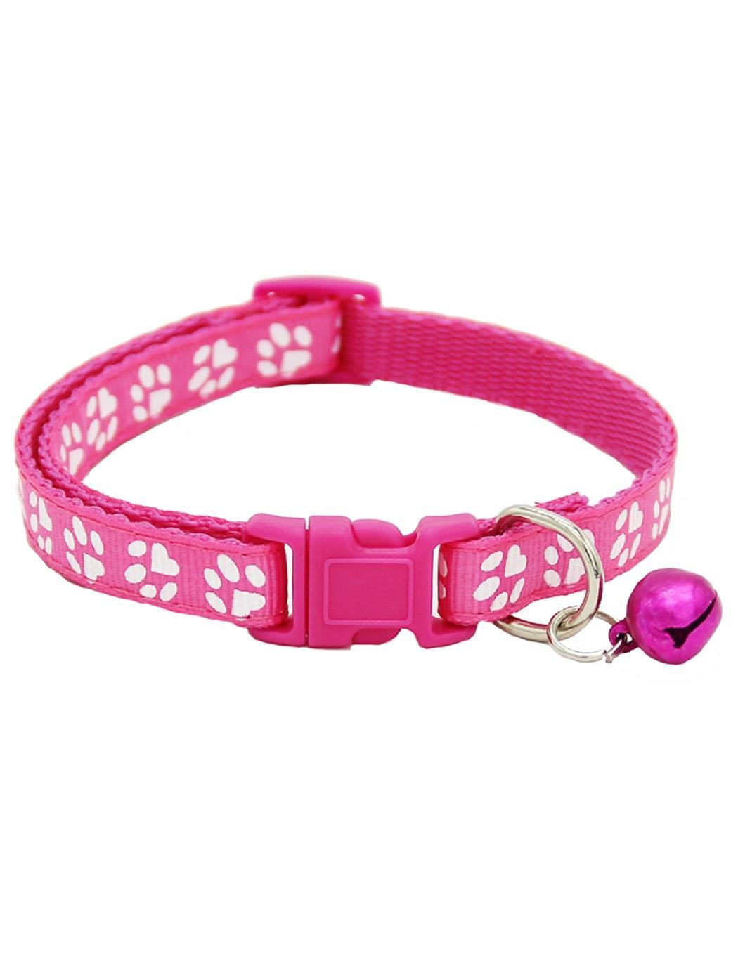 Zuionk Collar para gato con abrazadera, para mascotas y gatos, de piel suave, acolchado, resistente a la intemperie, resistente, impermeable, 6 colores