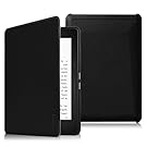 Fintie Étui Kindle Voyage - Housse étui Flip en cuir super fin et léger, fermeture magnétique avec mise en veille automatique pour Amazon Kindle Voyage (7ème génération) 6 Pouces, Noir
