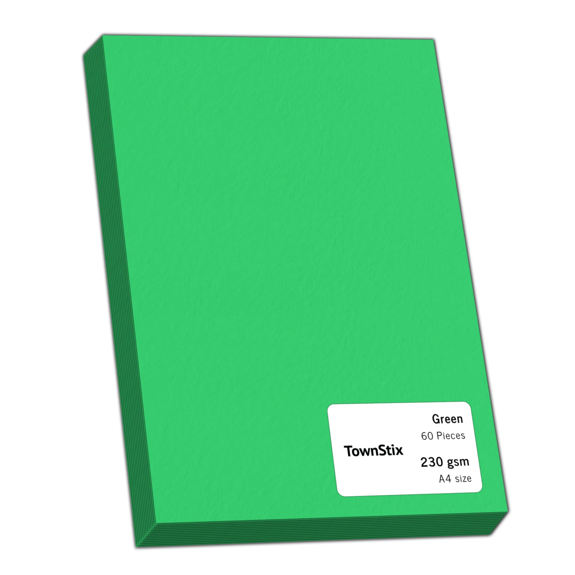 60 Pieces, 230gsm - A4 Green Card, Thick Cardstock Paper