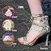 Wowly High Heel Protectors for Shoes, Stoppers for Walking on Grass, Clear with Glitter - 10 Pairs, Small Size