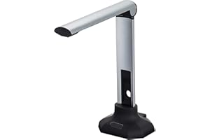 QOMO ScannerCam 20F1 Portable 8.0 MP USB Document Camera with Built-in Mic and LED Light for MAC, PC, Chromebook. Designed for Online Learning, Web Meeting and Document Scanning, 2 Year Warranty