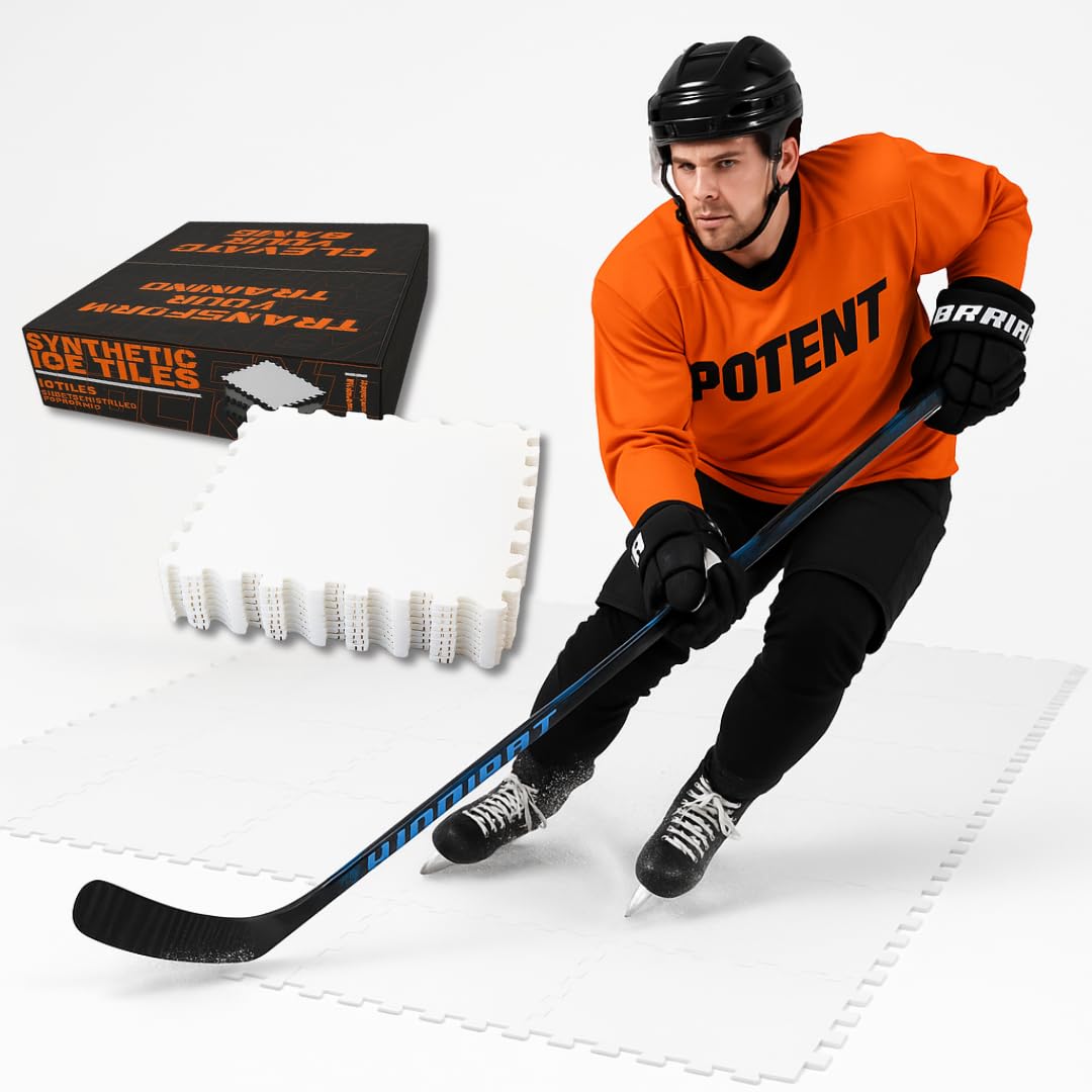 Photo 1 of Skateable Synthetic Ice Tiles – 18”×18” Interlocking Tiles for Skating, Shooting & Stickhandling – Self-Lubricating, Durable Surface for Indoor & Outdoor Year-Round Training (10 pcs/pack, 21 SQFT)