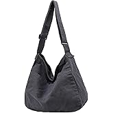 DAINAOTM Canvas Tote Bag Casual Hobo Crossbody Shoulder Bag for Women and Men Large Purse Messenger Bag Travel Work