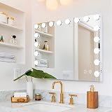 FENCHILIN Hollywood Vanity Mirror with Lights 18 LED 3 Color Modes 80x60 view 9