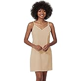 BEAUZSUZSANA Women's Full Slip for Under Dresses 100% Cotton Adjustable Spaghetti Strap Cami Shapewear Dresses V Neck