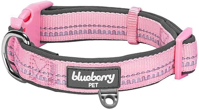 pastel pink dog collar