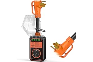 MILLIONHOME RV Surge Protector 50 Amp, 𝟐𝟎𝟐𝟓 𝐍𝐞𝐰 𝐔𝐩𝐠𝐫𝐚𝐝𝐞𝐝 Voltage Protection RV Power Surge Protectors Waterproof, RV Adapter Plug for Camper, Circuit Analyzer for Travel Trailers