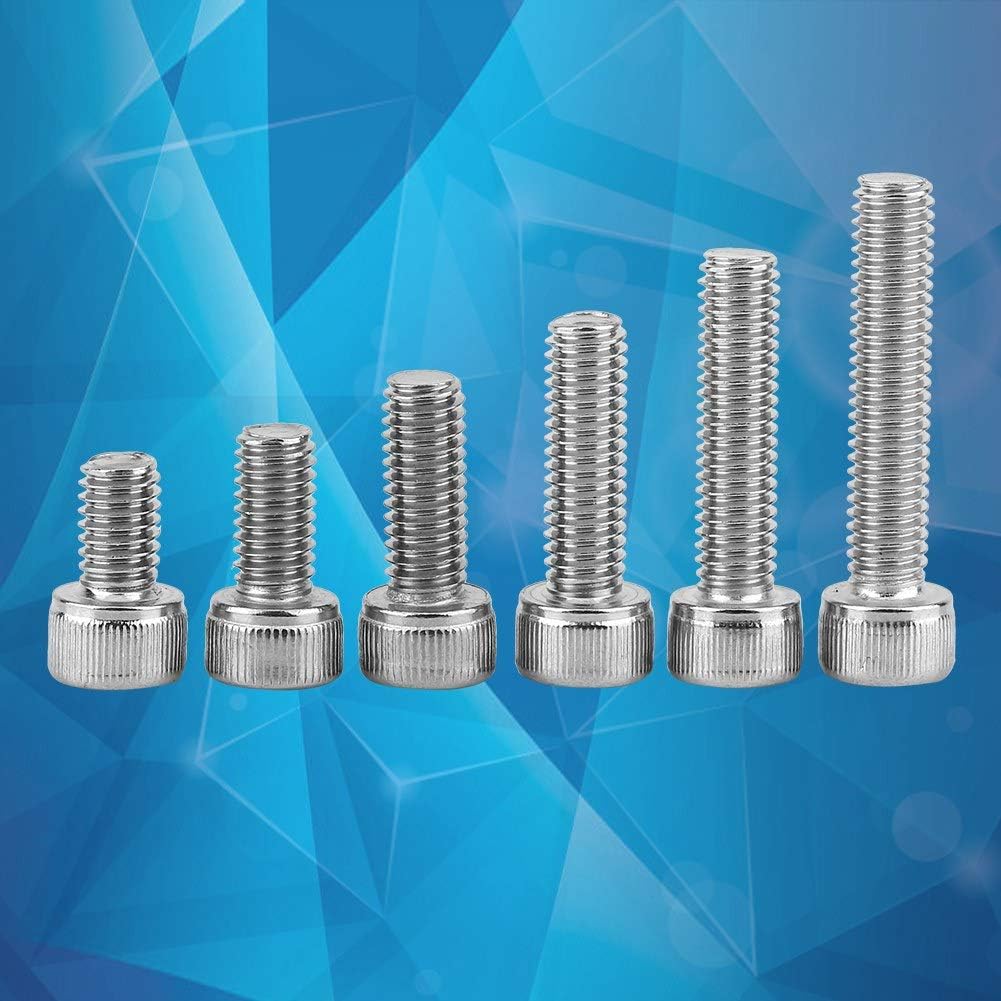 TOPINCN Screws Nuts Washers Set M3/M5/M6/M8 Ss304 Stainless Steel Hex Socket Head Cap Screws With Hex Nut Washers Assortment Kit(M6 120Pcs) - Image 4