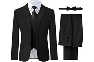 DHTS Boys' Suits Formal Tuxedo Slim Fit Boys Suit Set for Wedding Outfit Teen Boy Dress Clothes