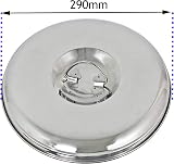 Spares2go 12L Stainless Steel Bucket Pail with Lid - Pack of 2 view 4