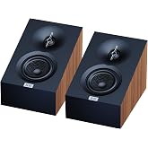 ELAC Debut 3.0 DA43-WN Atmos-Enabled On-Wall Speakers, Walnut (Pair) - 1&rdquo; Aluminum Dome Tweeter &amp; 4&rdquo; Aramid Fiber Woofer - 2-Way Bass Reflex - 48Hz to 38KHz Response