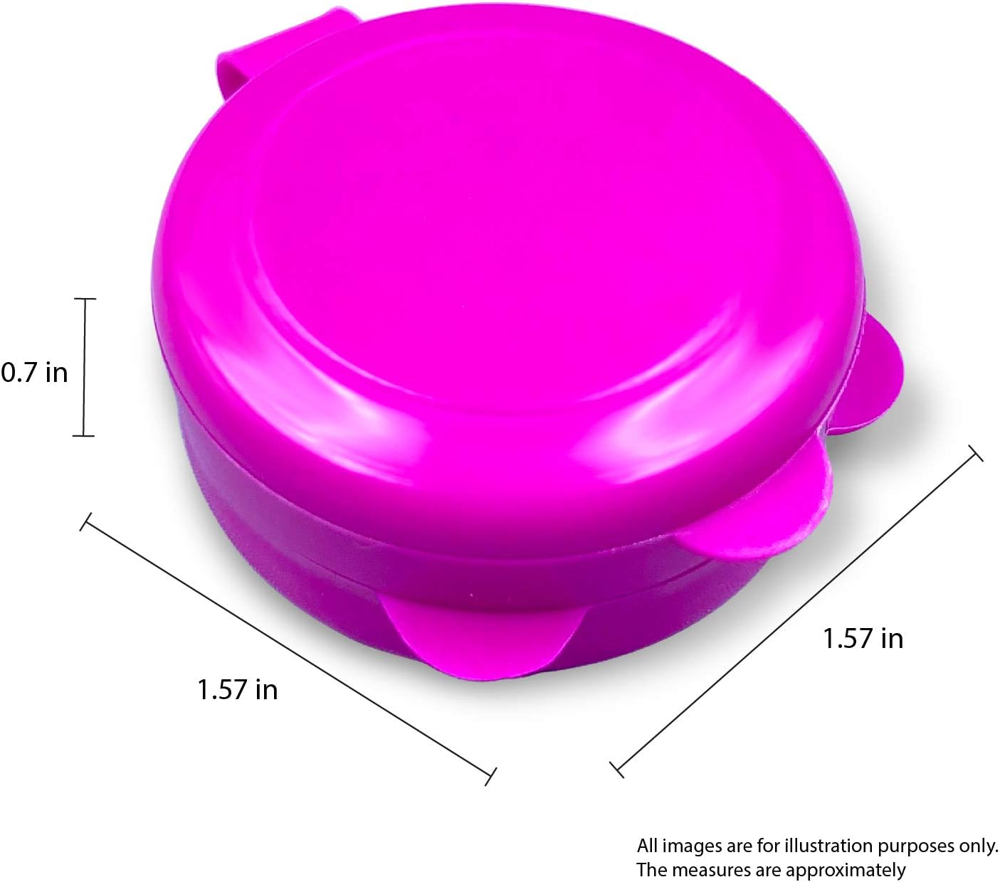 3 Pack - Open Lid Round Pill Box Organizer Pocket Small case Holder,Daily containers. Medicine Holder, Ideal for Medication, Vitamin, Supplement, Perfect Travel: Health & Personal Care