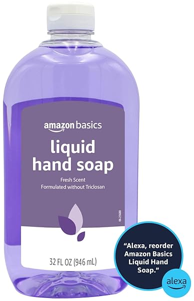 AMAZON BASICS ORIGINAL FRESH LIQUID HAND SOAP, MOISTURIZING FORMULA, PHTHALATE & PARABEN-FREE, 32 FL OZ (PACK OF 2) (PREVIOUSLY SOLIMO)