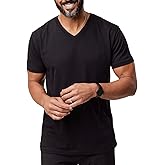 Fresh Clean Threads Men's T-Shirts V Neck Premium Basic Short Sleeve Tees - Fitted Style, Ultra Soft, Tag-Free Comfort