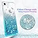 Ruky for iPhone 7 8 Case, iPhone SE 2022 Case, Gradient Quicksand Series Glitter Floating Liquid Bling Sparkle Soft TPU Protective Girls Women Case for iPhone 6/6s/7/8/SE 2020 & SE 2022, Gradient Teal