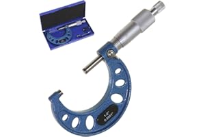 Anytime Tools Outside Micrometer Professional Grade Precision Machinist Tool (1-2"/0.0001")