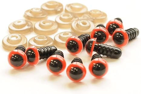 Amazon 手作り工房 My Mama ぬいぐるみの目 差し込み式 10個入り 8mm レッド ドールメイキング 通販