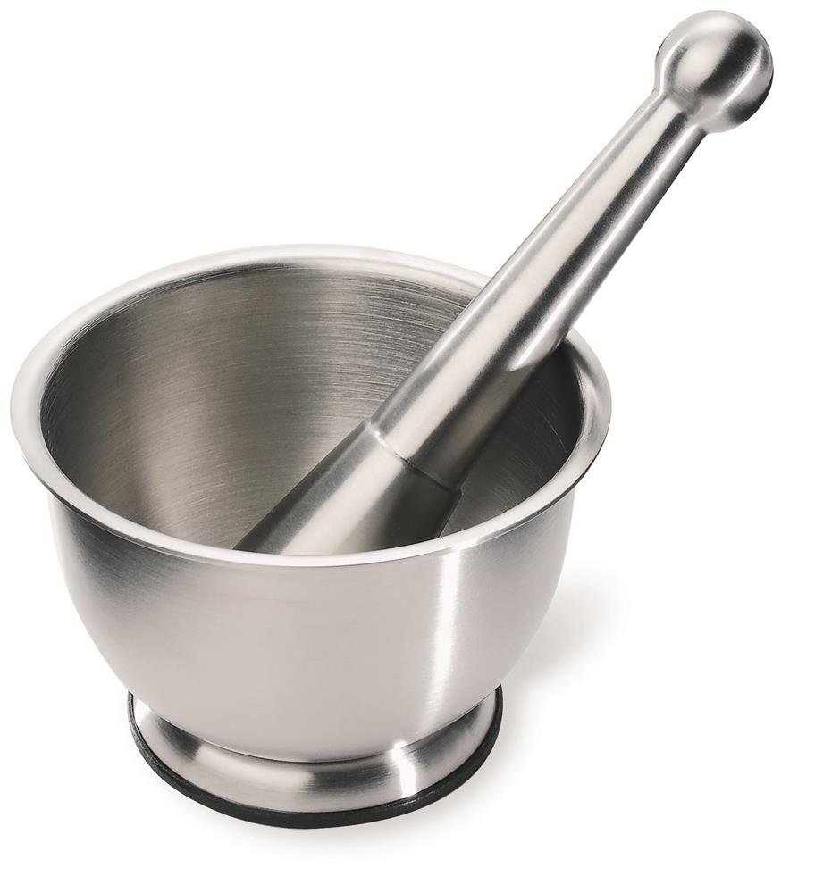 Boj Olaneta Mortar, 12 Cm, Stainless Steel, Silver, 30 x 12 x 30 cm