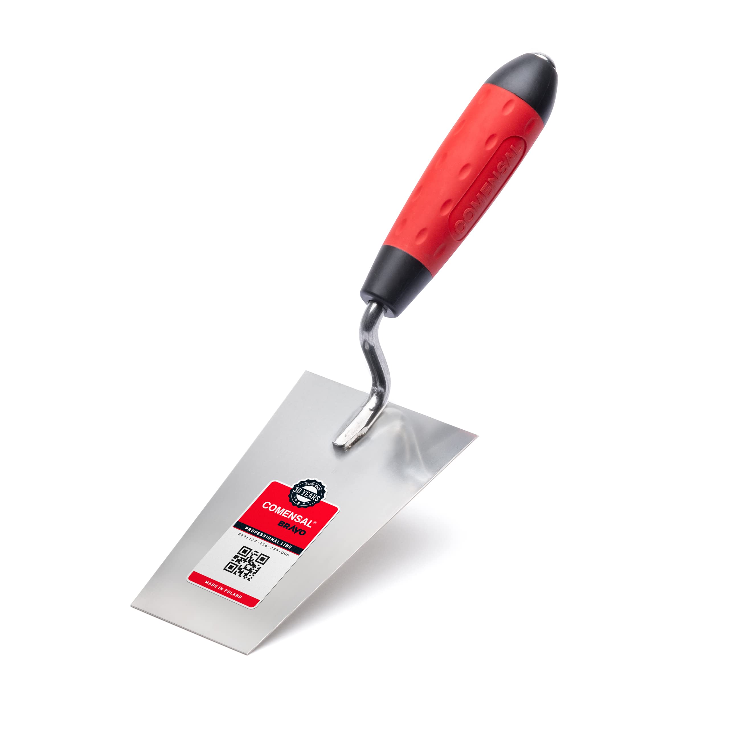 COMENSAL Bucket Trowel 5.5" - Bricklaying Trowel - Plastering Trowel - Plastering Tool - Stainless Steel - Ergonomic Handle - Made in EU - 140mm