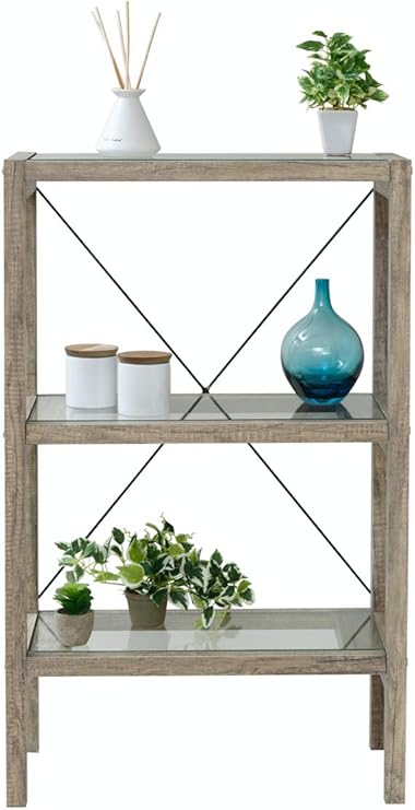 Amazon Jkプラン 花台 鉢置き台 ラック 3段 フラワースタンド 古材 ガラス 観葉植物 ハイタイプ Faw 0002 Na オープンシェルフ ラック オンライン通販