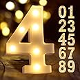 Laerjin Light Up Letters, LED Marquee Letter Lights with Desk Table Lamp, for Party Wedding Decor Battery Operated Alphabet Initials Lamp - Number Lights-4