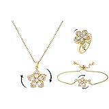 Flower Necklace for Women Gold Dainty Fidget