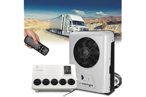 Treeligo 24V Truck Parking Air Conditioner Unit dc 24 volt- Fast Cooling- 8 hours using 13500 BTU for RV, Truck, Farm Car, Van, Excavator, Bus, Car, Pickup, etc (24, Volts (DC))