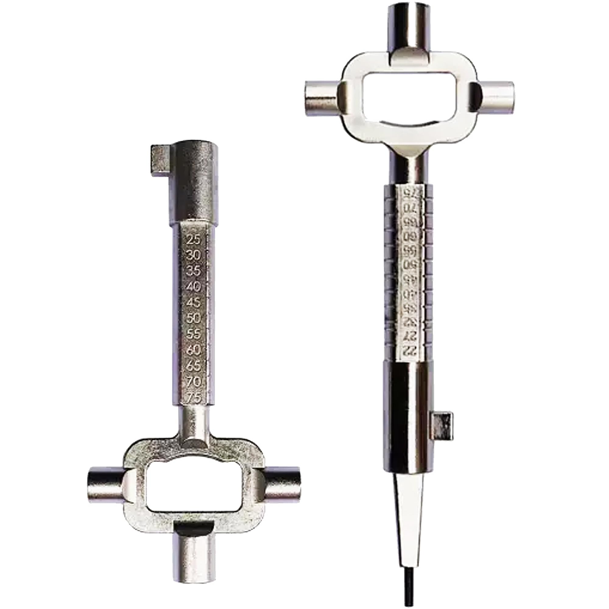 ANBOO Set of 2 control cabinet keys, architect key, door opening tool, universal building key, multifunctional construction key, for opening, mortise cylinder lock