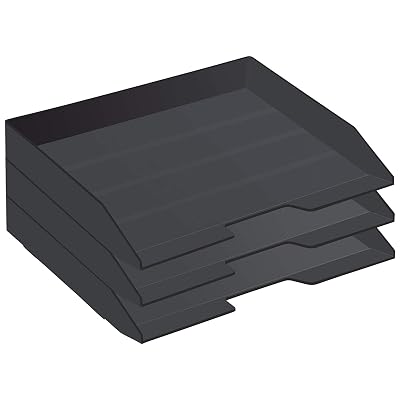 sayeec clearance desktop 3 tier file letter tray... 3 Tier Stackable Letter Tray - Black Desktop File Philippines | Ubuy