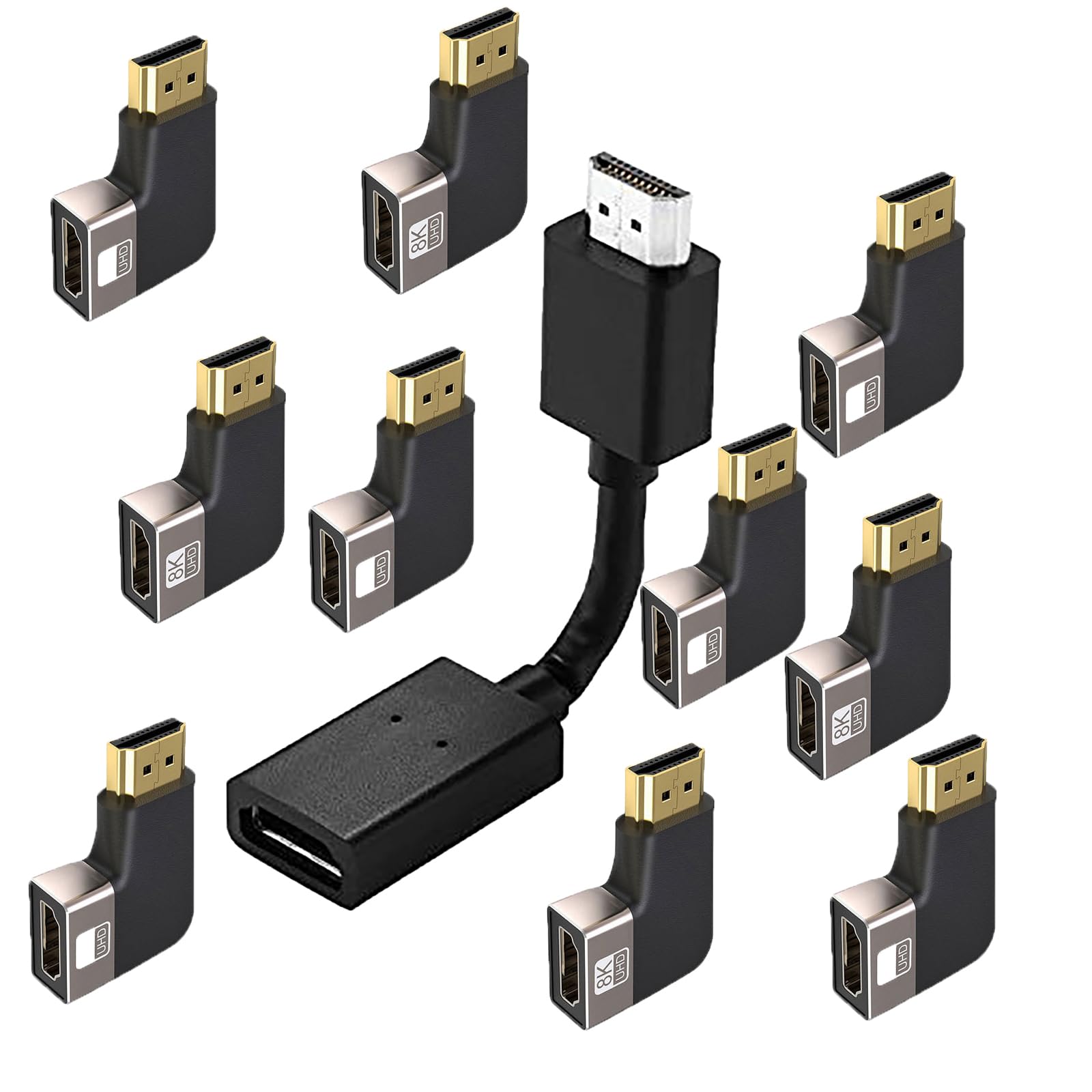 通用 1pc Gold Plated HDMI Male to Female Swivel Adapter Adjustable Connector Supports 3D 1080P HDMI Extender for Fire TV Stick, Roku Stick, Google Chromecast, Xbox, PS4, PS3.