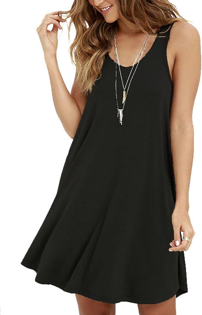 MOLERANI Women's Casual Swing Simple T-Shirt Loose Dress