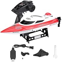 Amazon.com: Dilwe RC Speed Boat Toy Gift, HJ806 2.4Ghz 200m