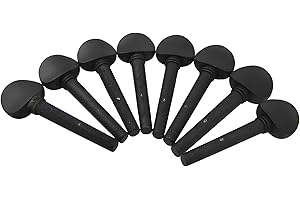 8Pcs Yootones 3/4 Wooden Cello Tuning Tuner Pegs With Predrilled Compatible with Cello Musical Instruments Accessories (3/4, Black)