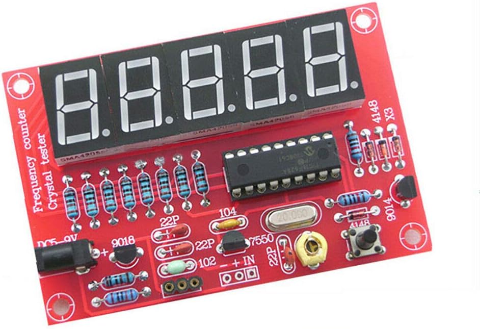 Almabner 1Hz50MHz Frequency Counter Kit, DIY Module Board For Oscillator, Crystal Measure