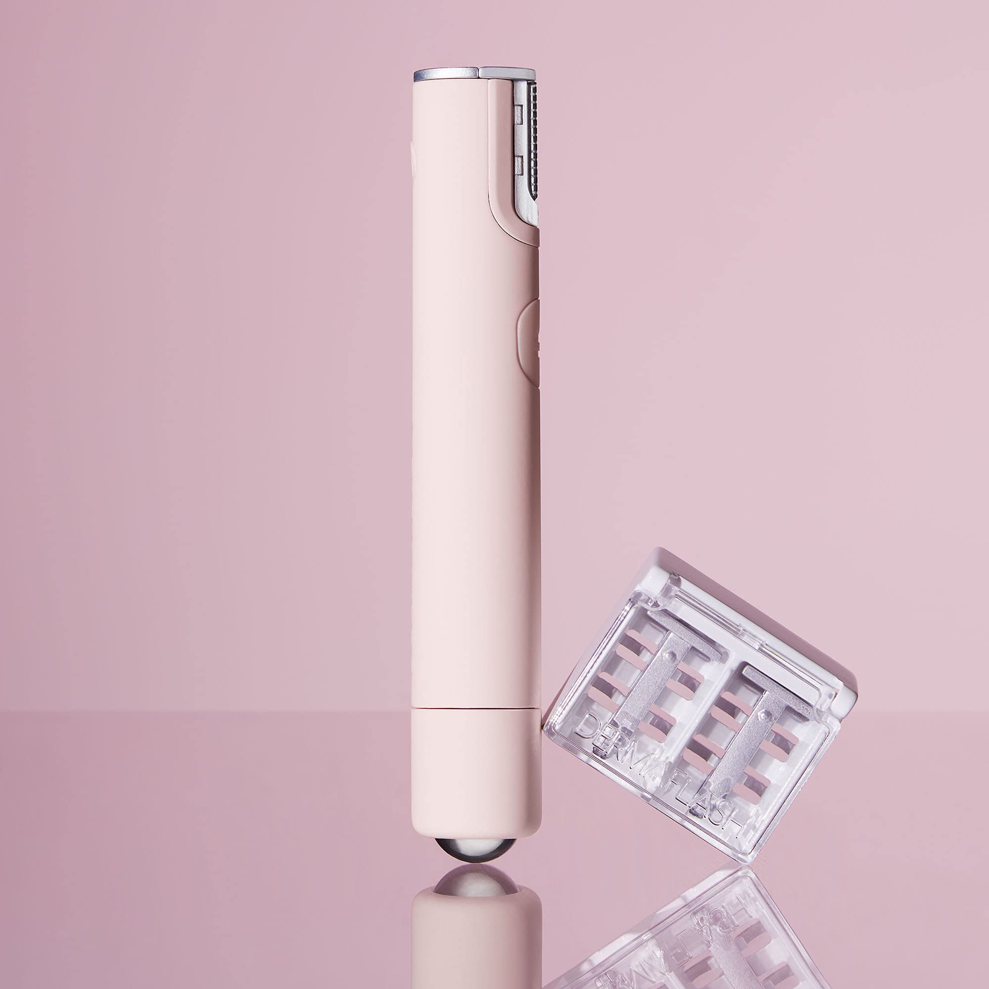 DERMAFLASH Mini Dermaplaning Tool for Precision Peach Fuzz Removal, Blush