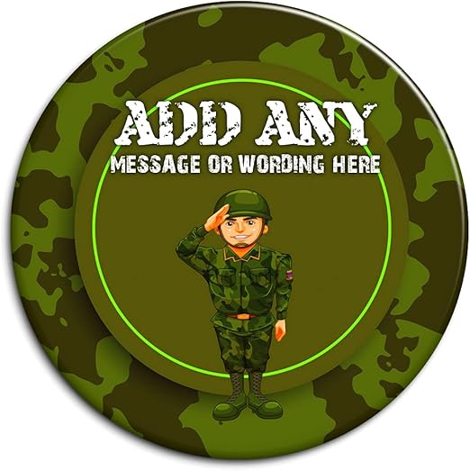 Army Soldier Custom Personalised Badge (5.8 CM) Amazon.co.uk Toys