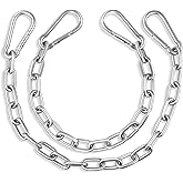 Heavy Duty Stainless Steel Chains, 550LB Punching Bag Chain with Carabiners, Heavy Bag Chain for Boxing Punching Bags Hanging Chair Hammocks Swing Trapeze Yoga