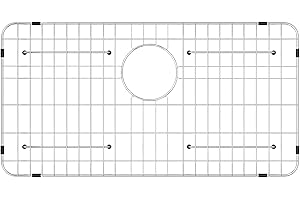 SETTLEDOWN Stainless Steel Sink Grid and Protectors for Bottom of Kitchen Sink，26" x 14" Inches with Rear Drain