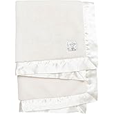 Little Giraffe Posh Mink Baby Blanket - Double-Sided Ultra Soft Plush Fabric, for New Moms, Newborn Must-Have for Girls & Boys, Cozy & Cuddly Comfort Blanket, 29" x 35", Cream