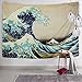 Martine Mall Tapestry Wall Tapestry Wall Hanging Tapestries The Great Wave Off Kanagawa Katsushika Hokusai Thirty-six Views Mount Fuji Tapestry Wall Art (The Great Wave Off Kanagawa, 51