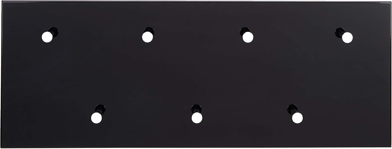 HAKU Wardrobe Chrome, Black, Mdf, Metal - Dim.: W 80 cm X H 30 cm X D 6 cm, Style: Modern, Black-chrome, W: 80 x D: 5,5 x H: 30 cm - Image 3