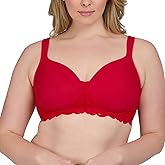 Leading Lady, Zoey, Wireless, Padded T-Shirt Bra, Ballet Back, Side and Back Smoothing, Wide Straps, Lace Band, 38A-48DD