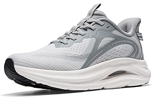 ALLSWIFIT Men's Slip On Stability Cross Trainer Walking Running Shoes Cushioned Arch Support Non Slip Breathable Comfortable 