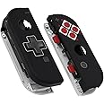 eXtremeRate Classics NES Style Soft Touch Joycon Handheld Controller Housing (D-Pad Version) Full Buttons, Replacement Shell Case for Nintendo Switch & Switch Oled Joy-Con – Console Shell NOT Included