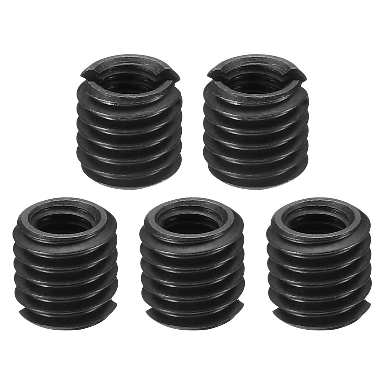 PATIKIL Grade 8.8 Carbon Steel Threaded Repair Insert Nut, 5pcs M5x0.8 Female to M8x1.25 Male High Strength Screw Sleeve Inserts Reducing Adapter Reducer 8mm
