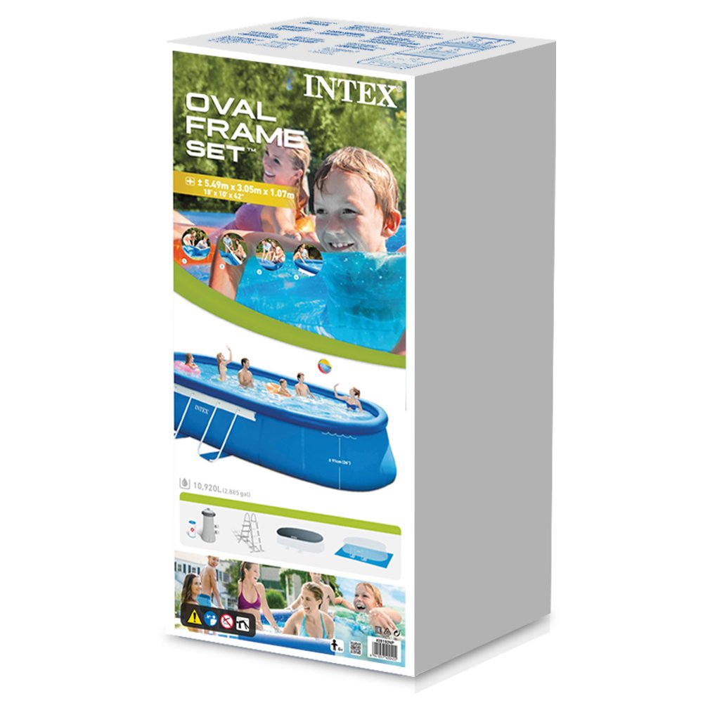 Intex 26192 Piscina Ovale Con Pompa Filtro Blu 549 X 305 X 107 Cm