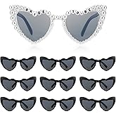 GENZYRE 10 Pcs Heart Bride Sunglasses, Bridal Bachelorette Party Favors Bridesmaid Sunglasses Decorations, Bride Bachelorette Party Accessories Glasses, Bride To Be Bachelorette Gifts for Bridesmaids