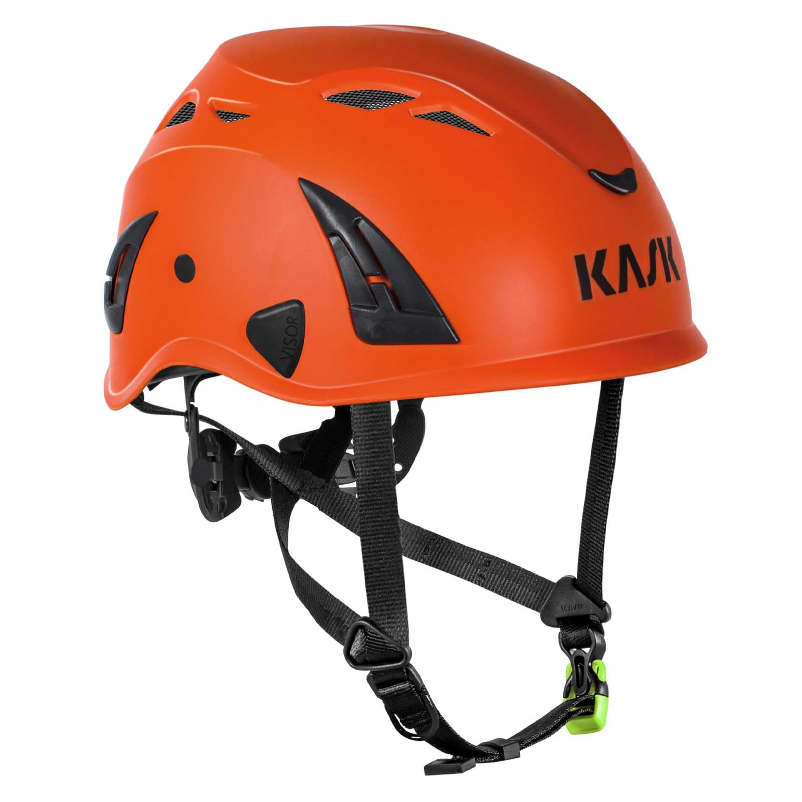 Kask Superplasma ORANGE HELMET with 10 Ventilation Slots, Ratchet Closure, EN 12492 Certified