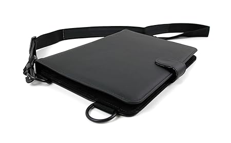 DURAGADGET Schwarze Schultertasche mit Gurt und Standfunktion für Haier Pad W203 und Pad Maxi 10.1 Zoll Tablets